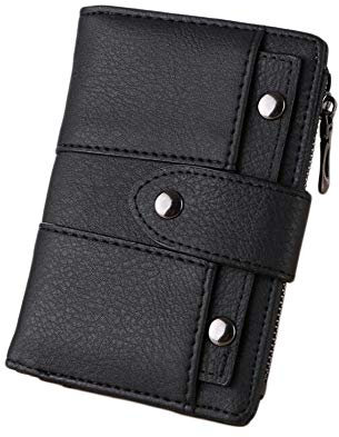 Oyccen Portefeuille en Cuir PU pour Femme Dames Court Porte Monnaie avec Poche Zippée Multi-Slots Porte Cartes