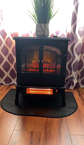 ELR Fire Retardant Fiberglass Rug Durable Fireproof Protective Hearth Rug Indoor Fireplace Area Rugs Non Slip Mat for Chimney/Fire Pit/Brazier (M: 39.37x19.69in/ 100x50cm)