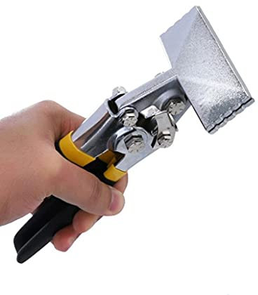 Chesoon Ganascia Aggraffatrice Manuale per Lamiera, Piegatrice per Lamiera, Pinza Piegaplacche Manuale per Metallo, Strumento per Appiattire con Impugnatura Antiscivolo, 80 mm Diritta