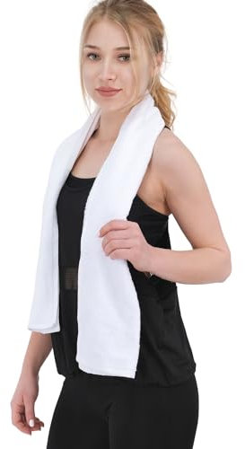 EOC Evolution of Cotton Sporthandtuch 30x130 cm Weiss aus 100% Baumwolle – Oeko-TEX Zertifiziert, extrem saugfähig & schnelltrocknend – ideal für Fitness, Gym & Yoga
