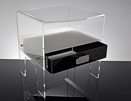 Slato Nachttisch mit Schublade Modernes Design aus Acryl Nemesi (40 × 38 × H 42 cm)