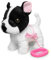 YH YUHUNG Walking French Bulldog Puppy Stuffed Animal on a Lead Electronic Pet Puppy Interactive Dog Toys for Kids(Black/White)