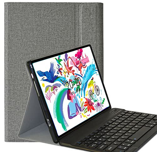 YHFZR Teclado Funda para ALLDOCUBE iPlay 40 - QWERTY Ultra Slim Teclado Wireless Keyboard Case con Magnético Desmontable Inalámbrico Bluetooth para ALLDOCUBE iPlay 40 10,4 Pulgada, Gris