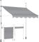 KESSER® Toldo para balcón con manivela, toldo para Balcones, Resistente a los Rayos UV, Regulable en Altura, Repelente al Agua, protección Solar, Cubierta para Patios, Gris 350cm