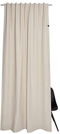 Schöner Wohnen Kollektion Gardine Solo 130x300 - Vorhang 2er Set Blickdicht Sand Baumwollmix - Vorhänge Wohnzimmer - Dekoschal - Curtains