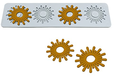 Tapete de encaje de silicona, molde de impresión comestible para decoración de tartas, 4 agujeros