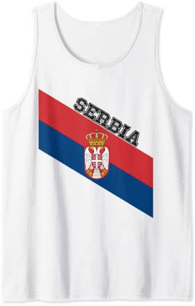 Retro Serbien Fußball Trikot Fußball Reise Tank Top