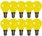 NCC-Licht 10 x LED Filament Leuchtmittel Tropfen 2W E14 farbig Gelb 100lm