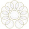 Potchen 12 Pcs 13'' Gold Clear Plastic Charger Plates with Bead Rim Round Clear Beaded Charger Plate Decorative Dinner Tableware Wedding Birthday Xmas Thanksgiving Halloween Party Table Dinner Decor