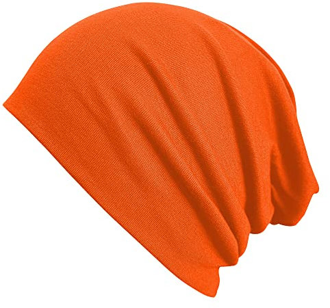 VIAUMBR Beanie Mütze Damen Winter Funktionsmütze Herren Haube Dünn Outdoor Wandern Herbst Orange