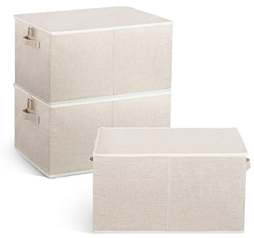 Lesfit Aufbewahrungsbox Stoff, 43x34x23 cm, 3er Set