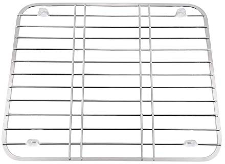Lobamop Stainless Steel Sink Drainer Rack Multifunctional Kitchen Fruit Vegetable Dish Drying Rack Kitchen Sink Protector Grid