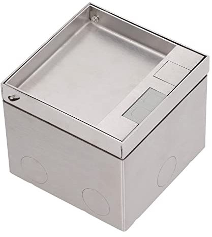 Scatola da Pavimento -up, Kit Piastra di Copertura per Uscita a Pavimento Nascosta in Acciaio Inossidabile per Pavimenti Installati, Presa Elettrica Nascosta Presa Resistente