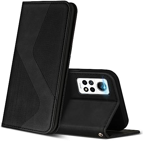 ZONNAVI Funda para Xiaomi Redmi Note 12 Pro 4G, Funda Libro de Cuero con Ranura para Tarjeta y Magnético, Wallet Flip Caso Cubierta Case Carcasa para Redmi Note 12 Pro 4G (Negro)