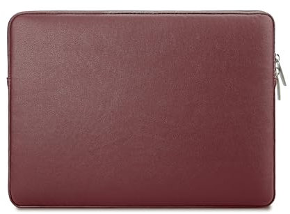 JOOEER 11 Pollici Impermeabile Custodia Laptop Sleeve in pelle PU per 11,6 Pollici MacBook Air Computer Notebook, Custodia Protettiva Sottile per Computer per Uomini Donne, Rosso