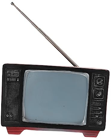 Zerodeko 1pieza Televisión De Resina Vintage para Decoración del Hogar Adorno De Televisor Retro De Resina para Adornos Navideños y Estilo Clásico