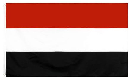 Bandiera Yemen Colori Yemen Bandiera Yemen 150 x 90 cm Bandiera Yemen Grande Bandiera Yemen Balcone Balcone Bandiera Yemen 150 x 90 cm per Palo - Bandiera Yemen 90 x 150 cm