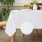 Romanstile weiße Tischdecke 350 x 150 cm groß schmutzabweisend und wasserabweisend,rechteckig Damast,Elegante Tischdecken für Weihnachten,Party,Geburtstag,Hotel,Restaurant,Konferenz,Sitzung,Feste