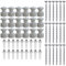 OASHISU 18 piezas Aisladores de porcelana para instalación con cable trenzado textil, aisladores para cables trenzados, aislante de porcelana, gris brillante, Ø18 mm, aisladores de cerámica vintage