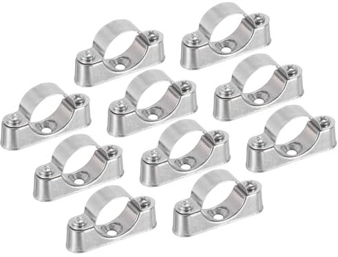 TA-VIGOR 10pc Pipe Support Brackets, 25mm Wall & Ceiling Mount, Rigid Pipe Straps for Plumbing, Electricity, Exhaust