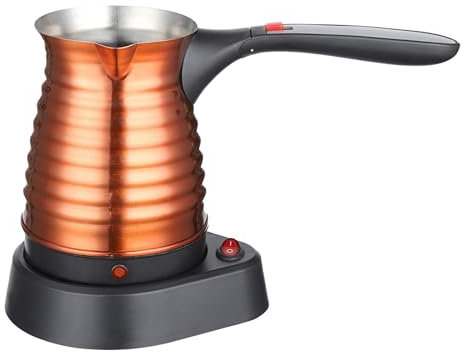 Fenteer 500 ml elektrische türkische Kaffeekanne, Kaffeekessel aus Edelstahl, Kaffeemaschine, schnelle Teekanne für Bars im Freien