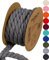 Halbach Seidenbänder recycelte Baumwollkordel, Breite: 10 mm/Länge 4 Meter, Nachhaltiges Baumwollgarn für Makramee, Naturkordel zum Basteln, Farbe: Graphitgrau