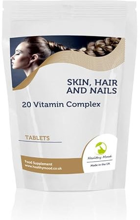 Skin, Hair and Nails 20 Vitamin Complex Vitarenew 120 Tablets Post Pregnancy Multivitamins Copper, Zinc, Vitamin E, Vitamin C, Biotin and Selenium