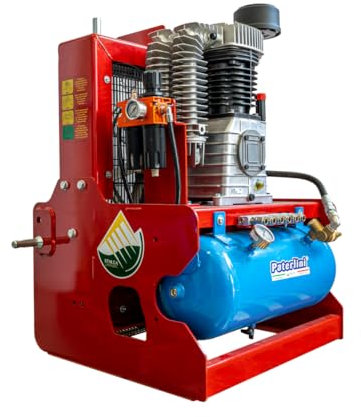 Compressore ad Aria per Abbacchiatore Raccogli Olive - Compressore per Raccolta Olive - Compressore per Scuotitore Olive - Compressore per Olive e Potatura (mod. 700, 3-4 ABBACCHIATORI COLLEGATI)