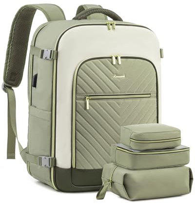 LOVEVOOK Cabin Backpack for Travelling 40L Hand Luggage Rucksack Bag for Women Waterproof Weekend Overnight Carry On Bag 17 inch Laptop Backpack Large Ladies Maternity Hospital Bag