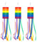 FFDHWU 3 pieces rainbow striped windsocks, outdoor decorative windsocks, hanging wind chimes, cylinder rainbow flags, colorful garden decorations