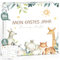 Mein erstes Jahr Babyalbum Meilensteinbuch Babytagebuch Babybuch mein erstes Lebensjahr Dschungel | personalisierte Baby Geschenk Junge Mädchen Geburt | Erinnerungsalbum Babys erstes Jahr mit Sticker