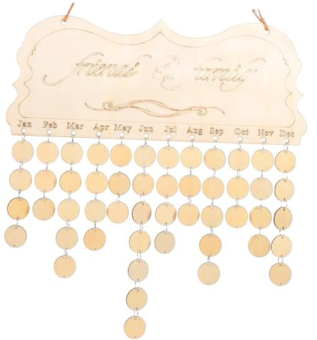 Veemoon Immerwährender Geburtstagskalender Aus Holz – DIY Geburtstagskalender Für Familie Und Freunde - Praktisches Für Unvergessliche Momente Und Persönliche Erinnerungen