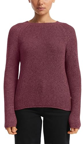 QS Melierter Strickpullover mit Raglanärmeln