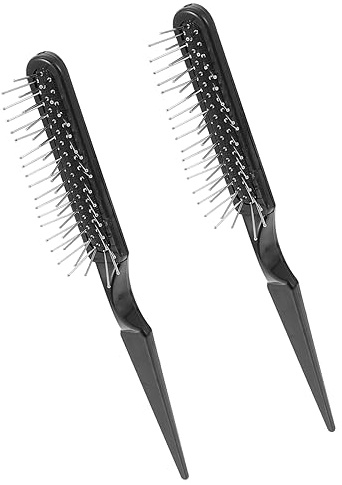 Ipetboom Lot De 2 Brosses à Cheveux En Acier Queue De Rat, Démêlante Et Pinceau à Taquiner, Pour Coiffeurs Professionnels Et Usage Salon, Anti-statique, Adaptées Aux Cheveux Fins Coiffage Précis