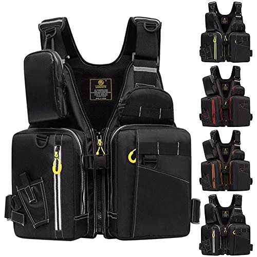 SMTSEC Giubbotti di Salvataggio Adulti, Giubbotto Salvagente Nuoto Gilet da Pesca A Mosca Regolabile Giubbotto di Salvataggio per Kayak Surf Immersioni Sport Acquatici Pesca Accessori,White-One Size