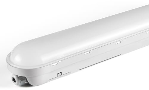 Tonffi Neon LED 120 CM Reglette LED 36W 4500LM 4000K Naturel Blanc Tube Lampe Connectable Luminaire Plafonnier Éclairage pour Garage, Bureau, Atelier, Sous Sol