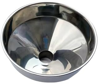 HOMEXO Entonnoir en Acier Inoxydable 304 de Grand diamètre, 20 cm, à Bords roulés, for Usage Industriel, Anti-Fuite d'huile, Extra Large(Big20 small5cm)