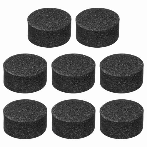 sourcing map 8 Pcs Single Sided Speaker Isolation Feet Pads, 15mmx8mm Non Slip Foam Shock Absorption Base Pad Amplifier Stand Feet Mat for Speaker HiFi Home Theater Sound System, Black