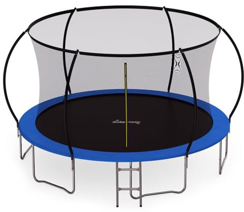 GALACTICA Trampoline 14FT with Safety Net & Ladder, Enclosure, Toddler Trampoline for 3+, Kids, Outdoor, Waterproof, Easy Assembly