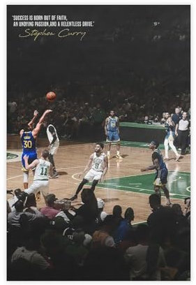 LITGY Stephen Curry Poster auf Leinwand, ungerahmt, 60 x 90 cm