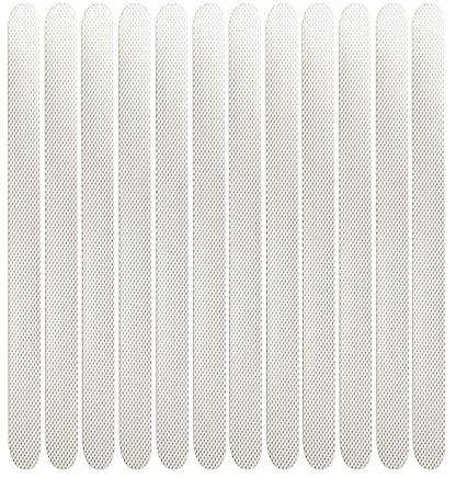 Gramigg Rutschfeste Badewannen-Aufkleber, transparent, strukturiert, Duschstreifen, Klebeband, 12 Stück