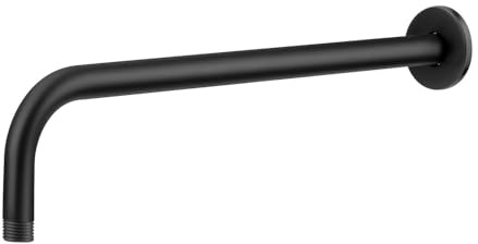 LINTRA Nero Braccio Doccia a Parete Arco, 40 cm Acciaio Inox Braccio Soffione Doccia, Estensione-Doccia, per Fissaggio di Soffioni Doccia a Parete