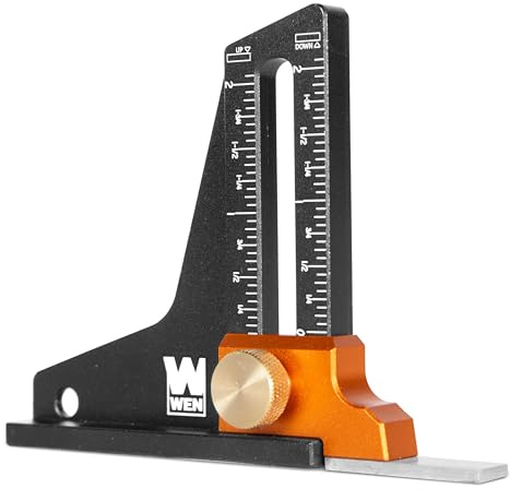 Wen 2-Inch Dual-Scale Tool Setup and Height Gauge for Band Saws, Table Saws, Router Tables, and Woodworking Equipment (ME522G)