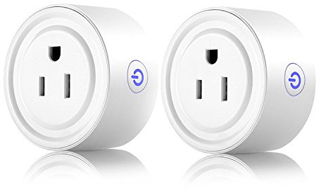 Smart Plug 2 Pack Wi-Fi Enabled Mini Smart Socket Compatible with Amazon Alexa Google Home, Remote Control Outlet with Timing Function