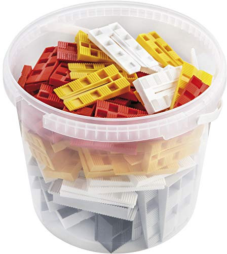 GV Montagekeile Kunststoff Set; 120 Stück Unterlegkeile; Justierkeile in 5 verschiedene Größen