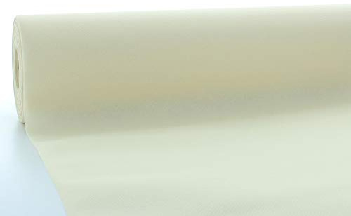 Mank Tischdeckenrollen Uni | Rollenware 80 cm x 40 m aus Airlaid stoffähnlich Tischdecke für Gastronomie | (Creme, 80 cm x 40 m)