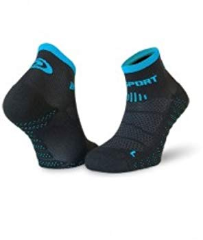 BV Sport Socquettes SCR One Evo Bleues ET Noires Chaussettes Running