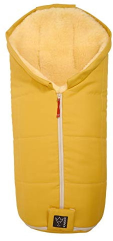 Kaiser 6720442 Lammfell Fußsack Iglu Aktion, mustard yellow, gelb