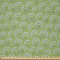 ABAKUHAUS Feder Stoff als Meterware, Peacock Design Kreise, Microfaser Multi Zweck Dekostoff für Kunsthandwerke, 3M (230x300cm), Apfelgrün Farngrün