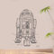 R2D2, Star Wars Wandtattoo Cool Star Wars Vinyl Sricker Teen Boy Wohnheim Schlafzimmer Coole Dekoration Selbstklebendes Poster 42X58Cm